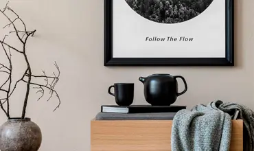 Detalle de acabados y decoración en un apartamento